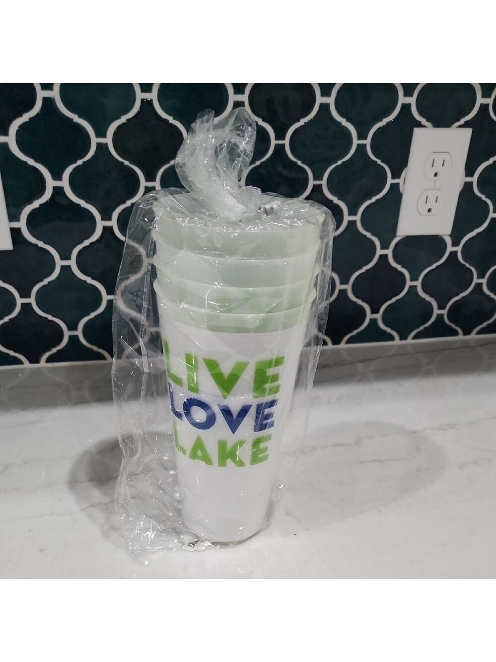Live Love Lake 32oz Frosted Cup Set - 4 NWT